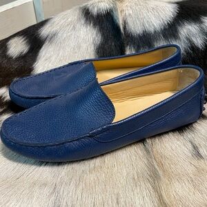 M. Gemi Leather Driving Loafers Shoes | Moccasins |Blue
